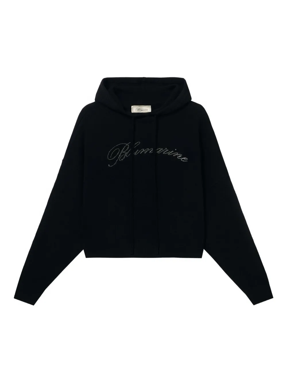 Blumarine Hoodie verfraaid met kristallen Zwart
