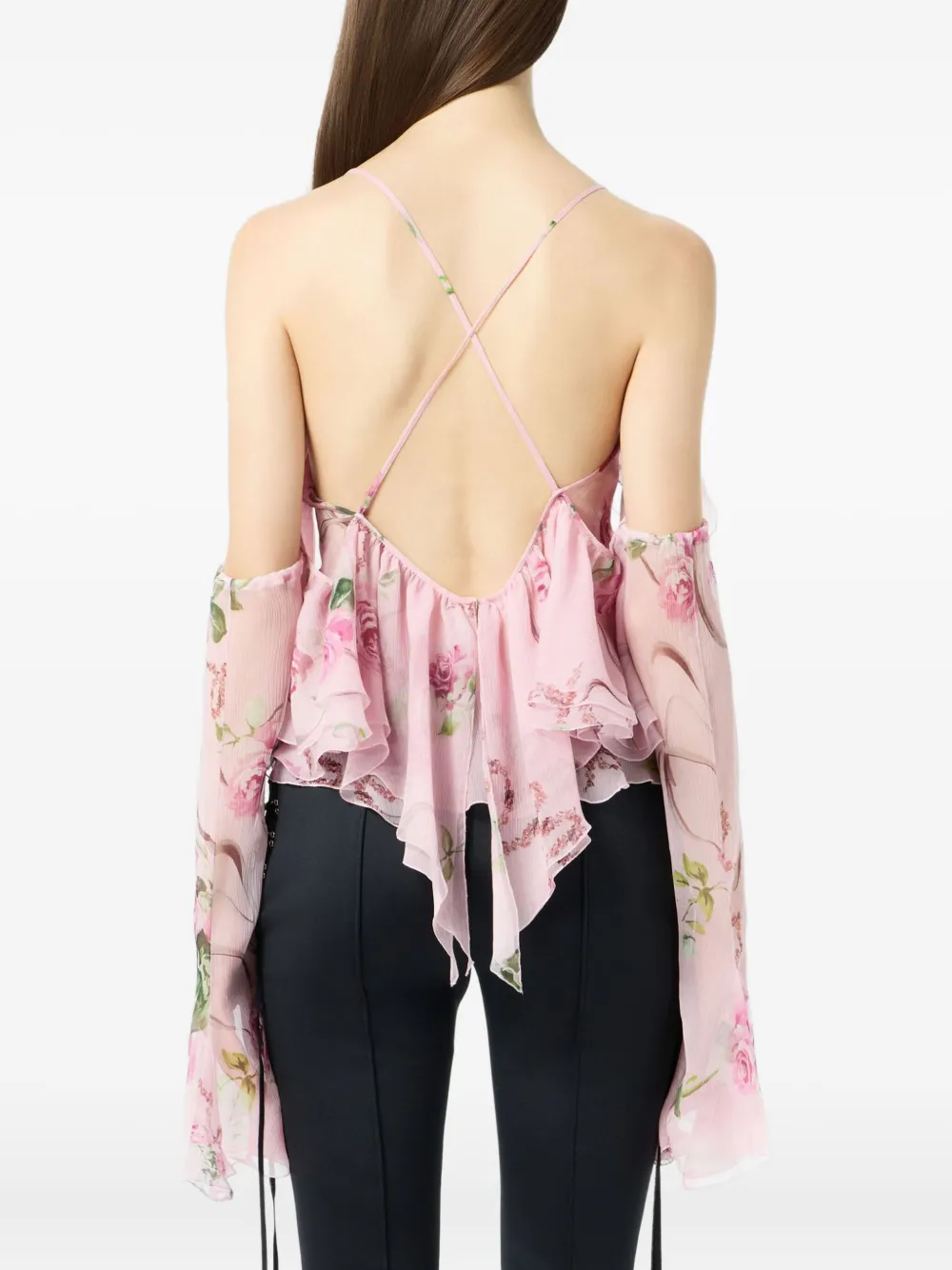 Blumarine Top met bloemenprint Roze