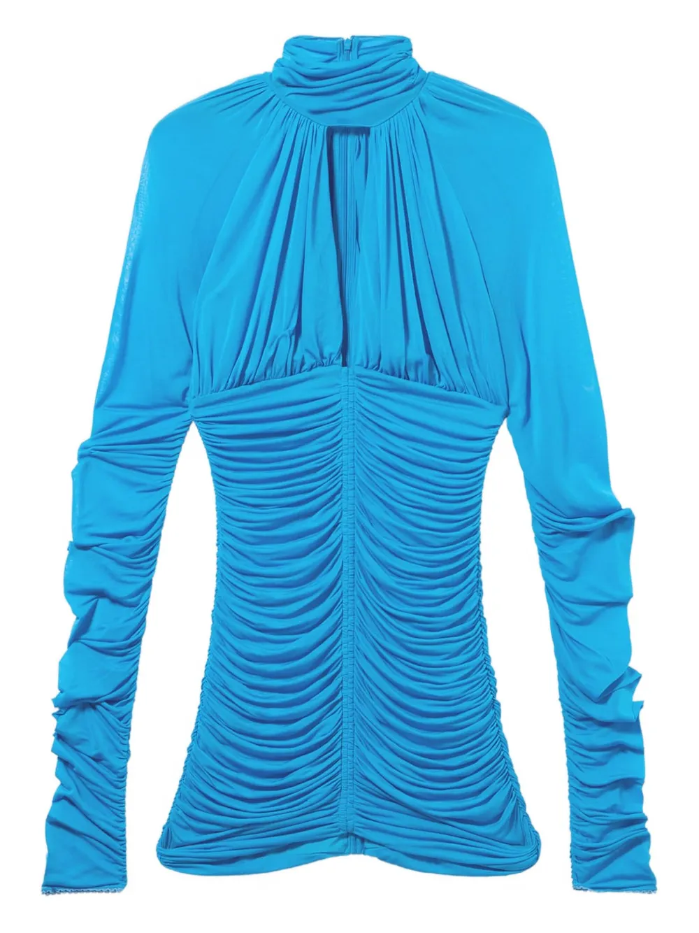 Blumarine Mini-jurk met ruches Blauw