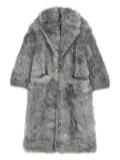 Blumarine wide-lapels fur coat - Black