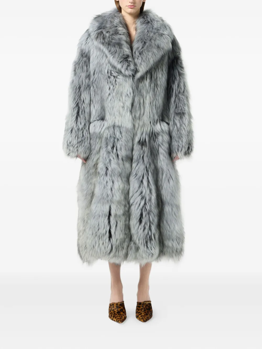 Blumarine Jas met brede revers Zwart