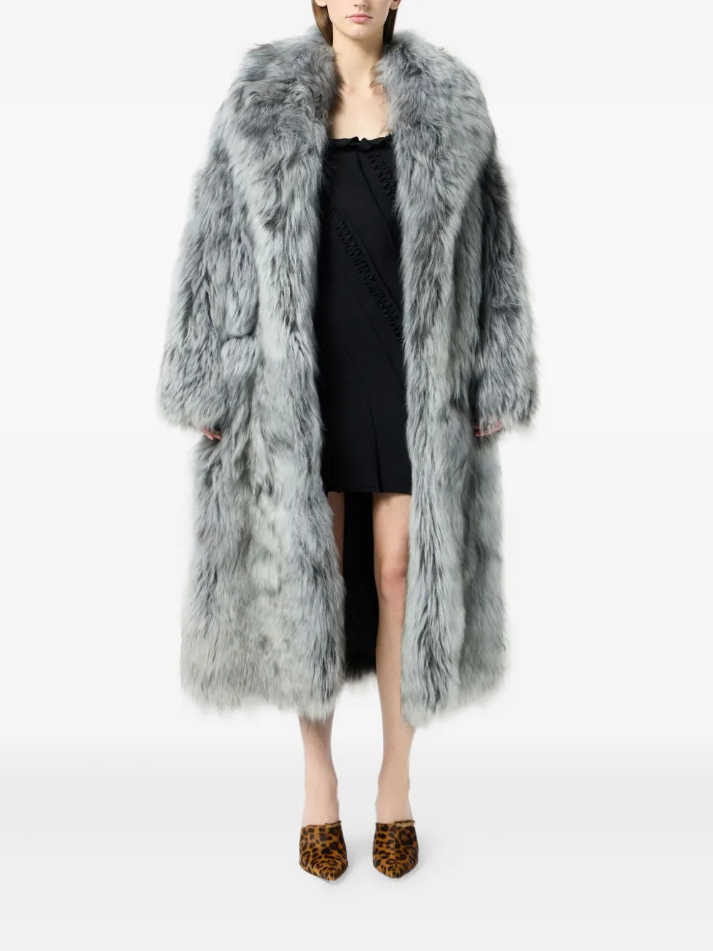 Blumarine Jas met brede revers Zwart