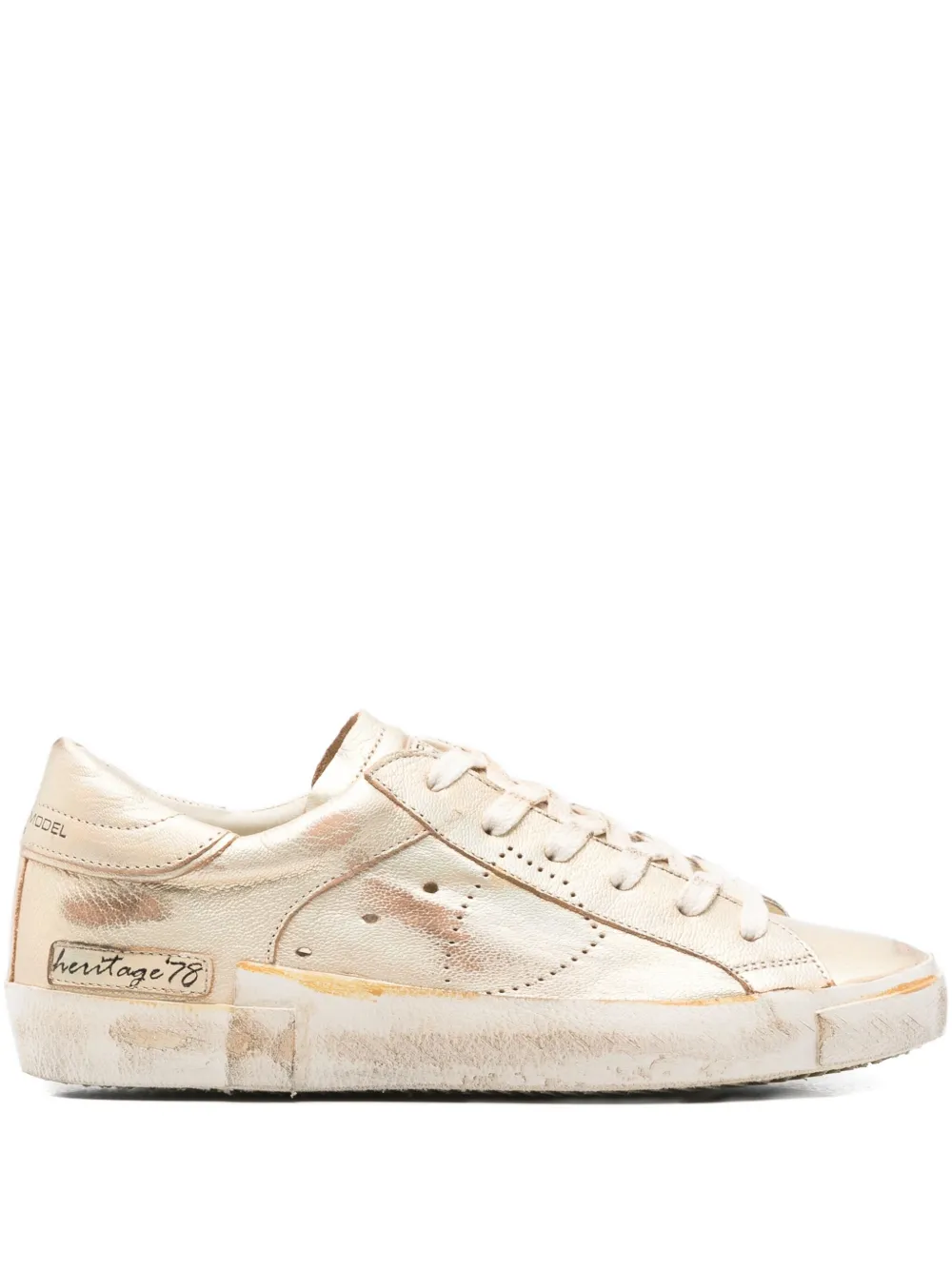 Philippe Model Paris Prsx metallic leather sneakers Blue