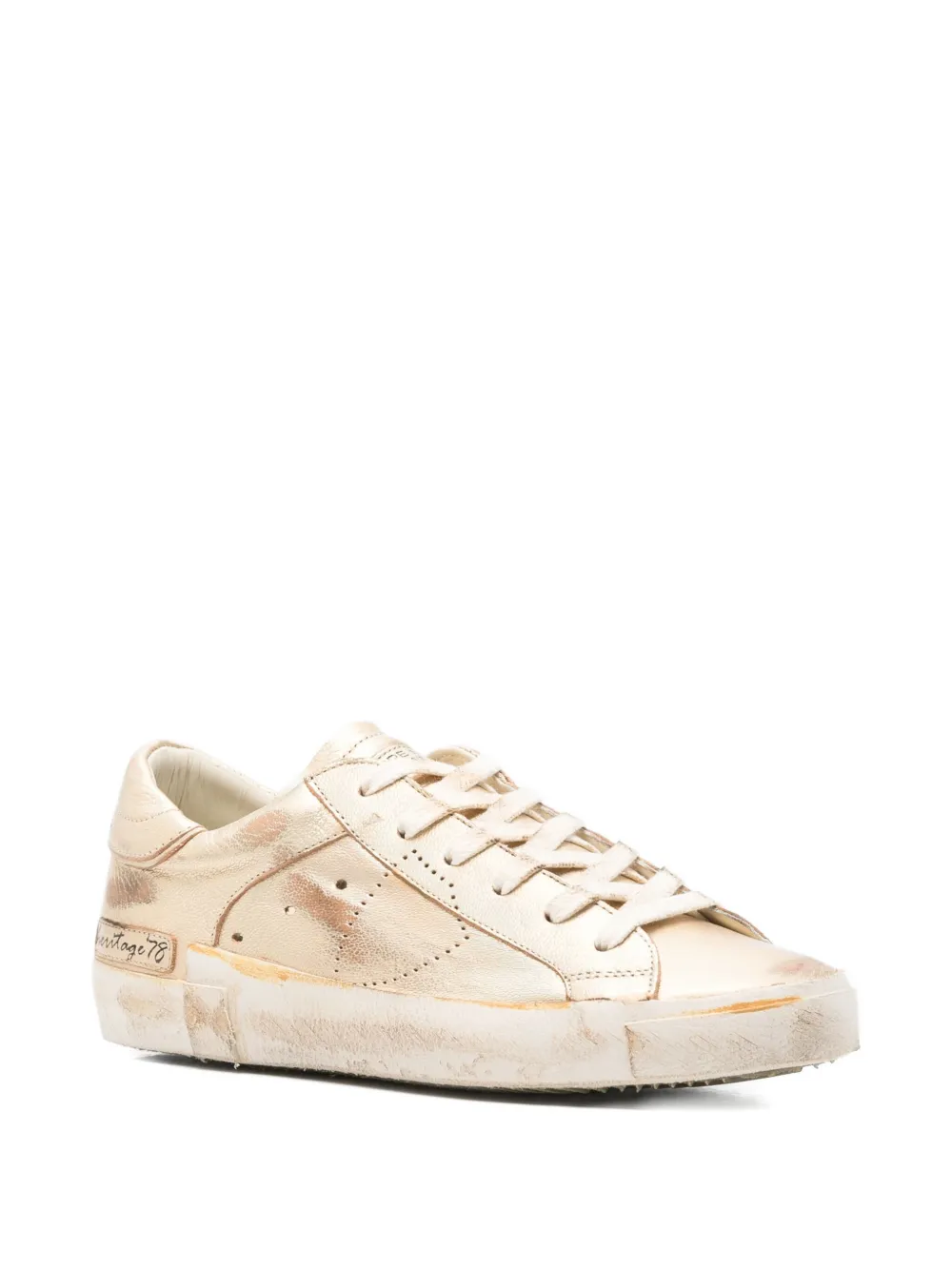 Philippe Model Paris Prsx metallic leather sneakers Gold