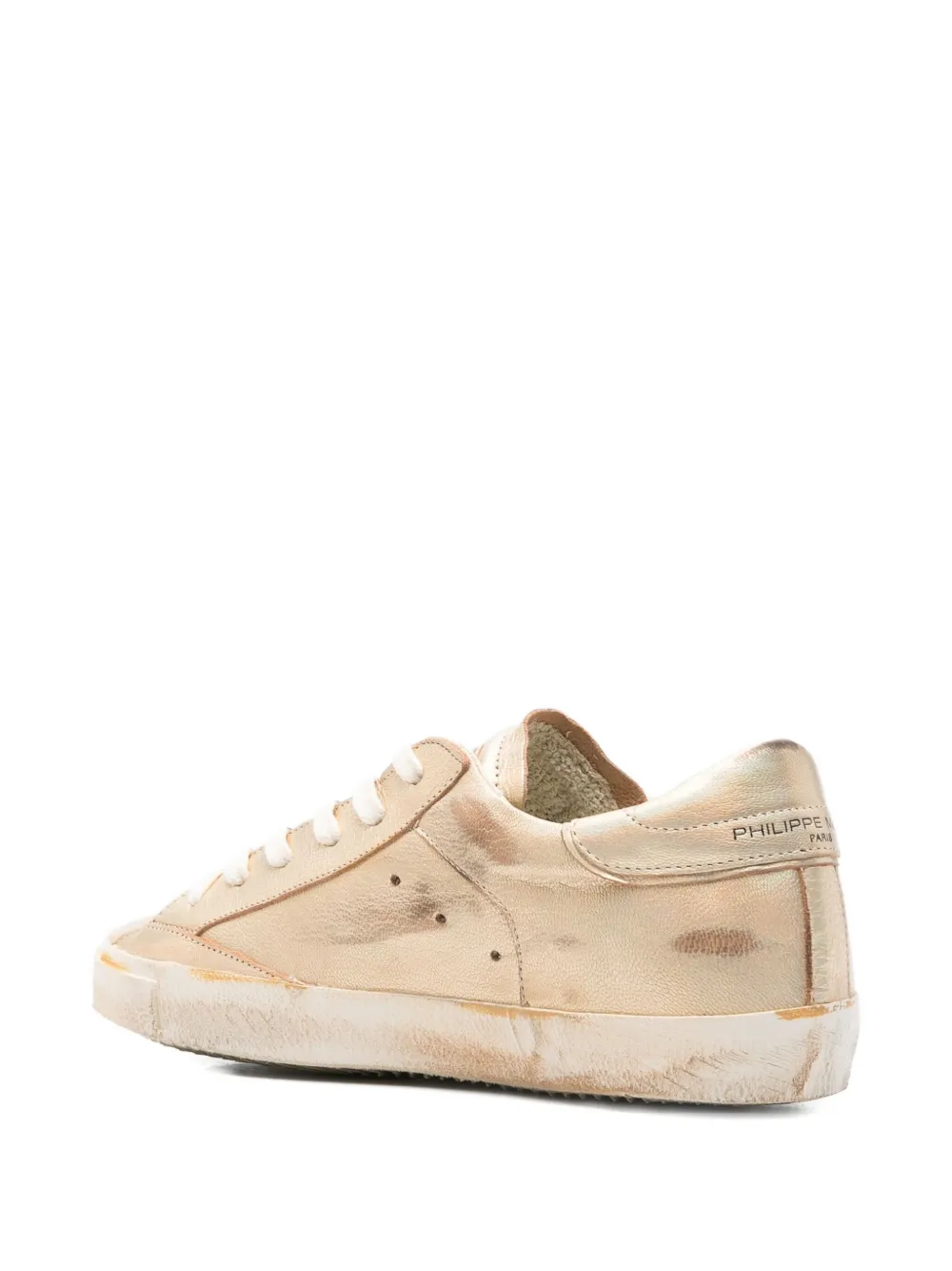 Philippe Model Paris Prsx metallic leather sneakers Gold