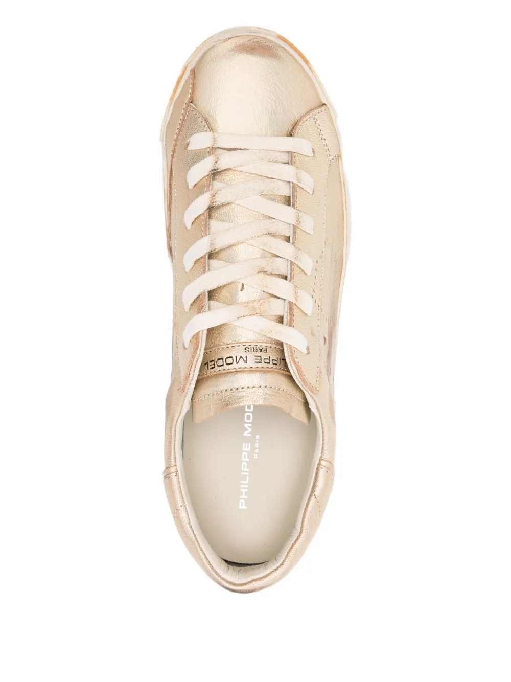 Philippe Model Paris Prsx metallic leather sneakers Gold