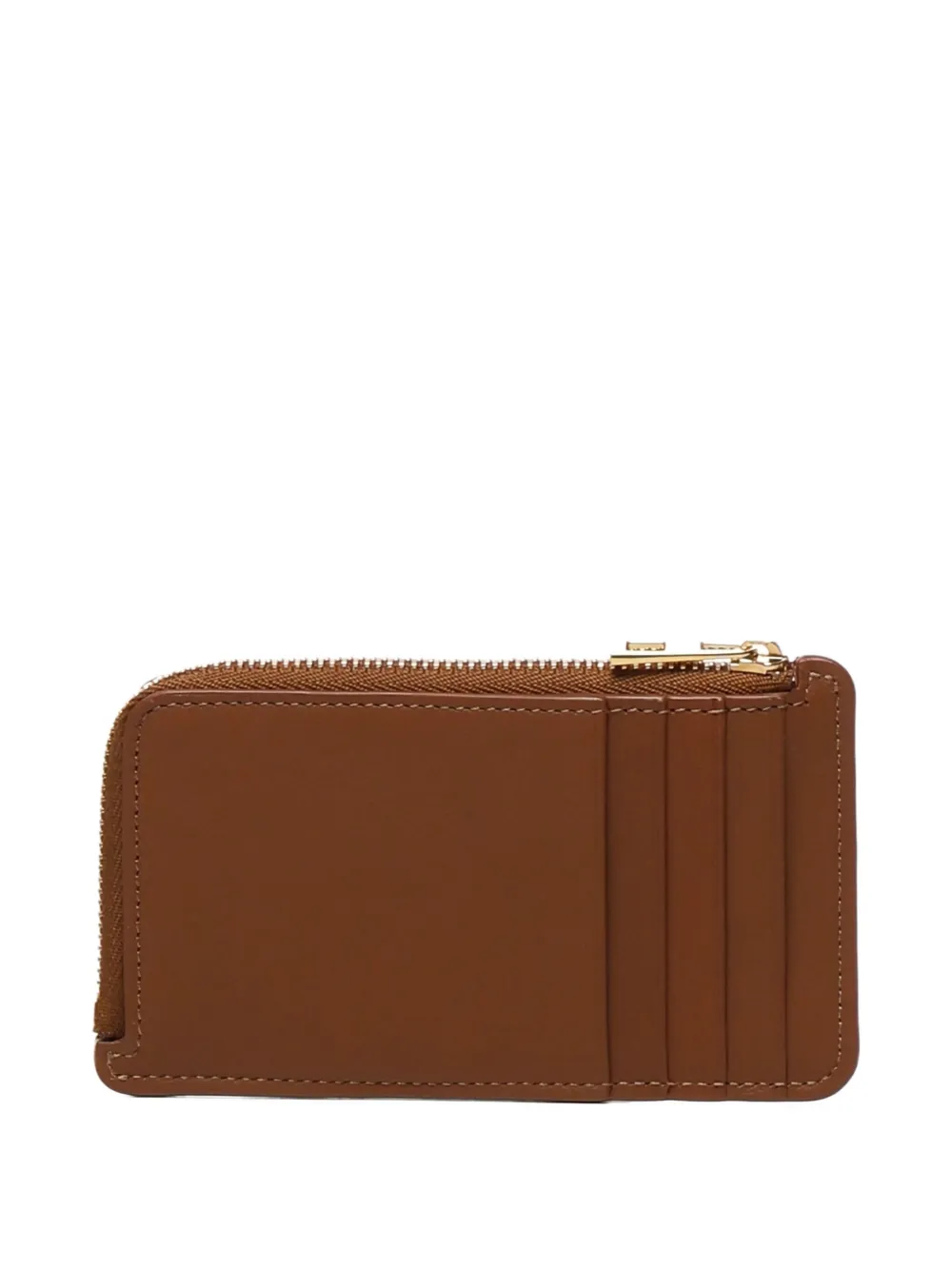 LOEWE Coin Landscape kalfsleren portemonnee met rits Bruin