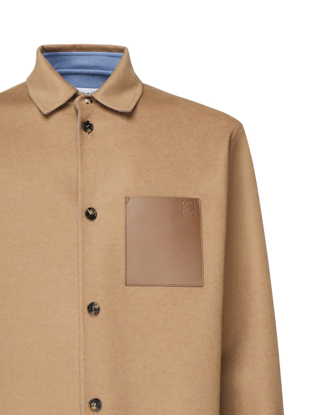 Loewe Long-sleeved Shirt Jacket In Brown