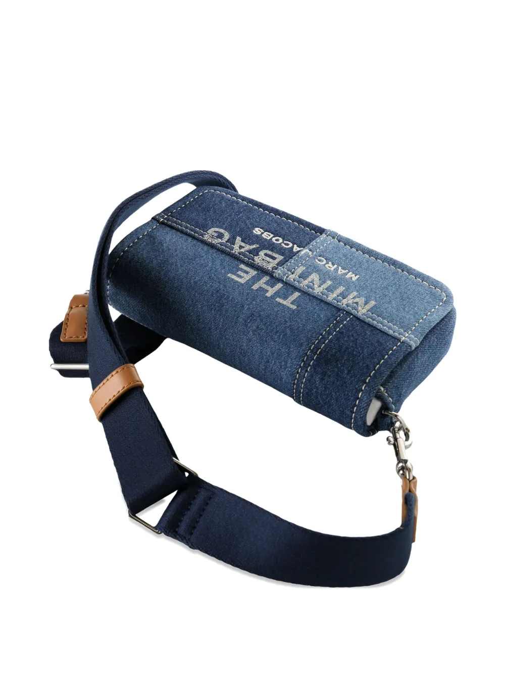 Marc Jacobs denim panelled mini bag Blauw