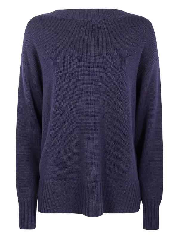 Drumohr Boat-neck Wool Sweater in Blue
