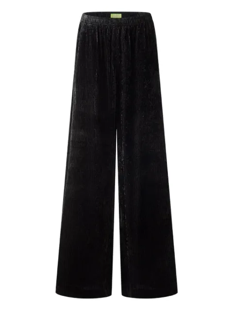 Shanghai Tang velvet wide-leg trousers