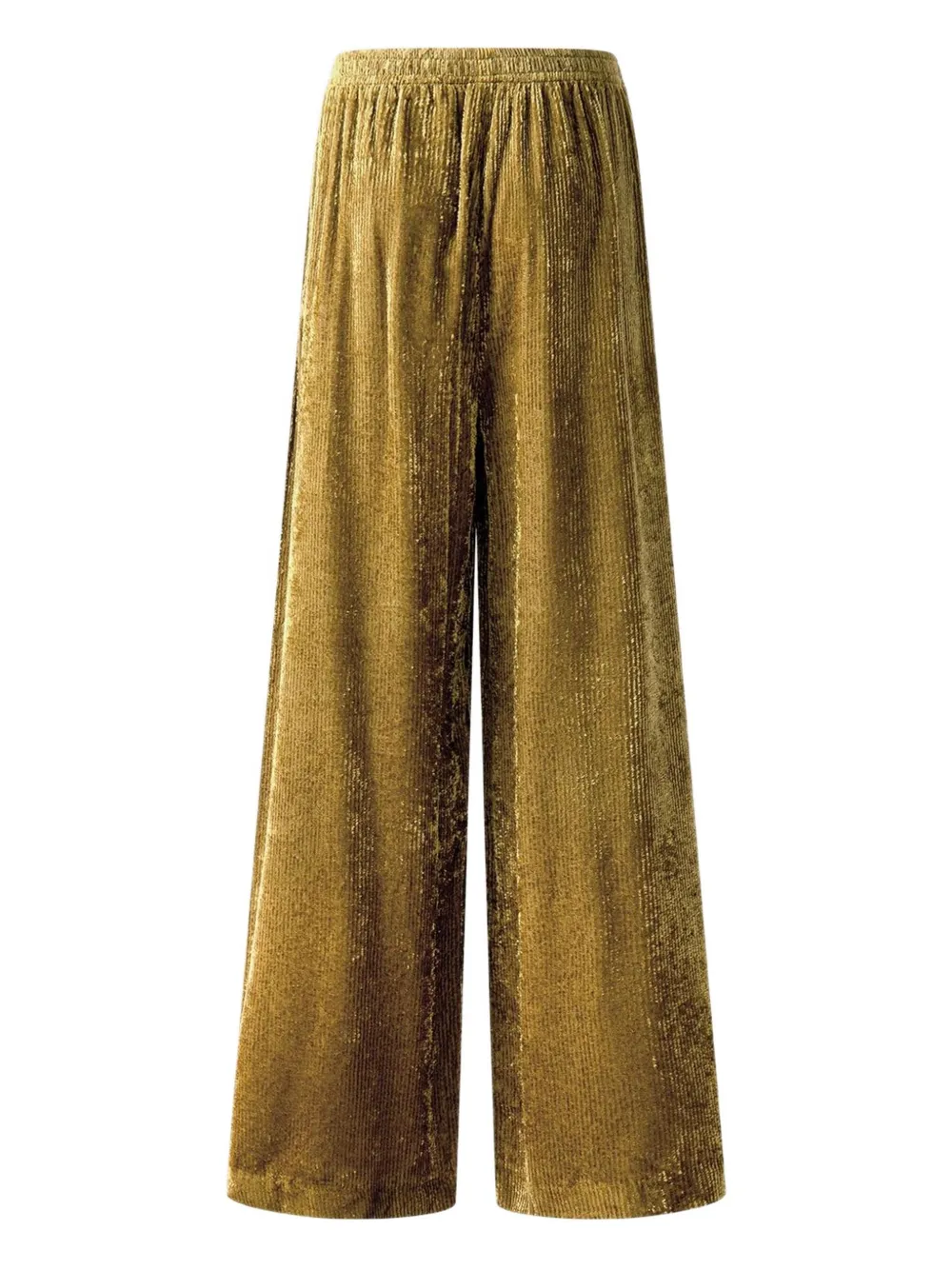 velvet wide-leg trousers
