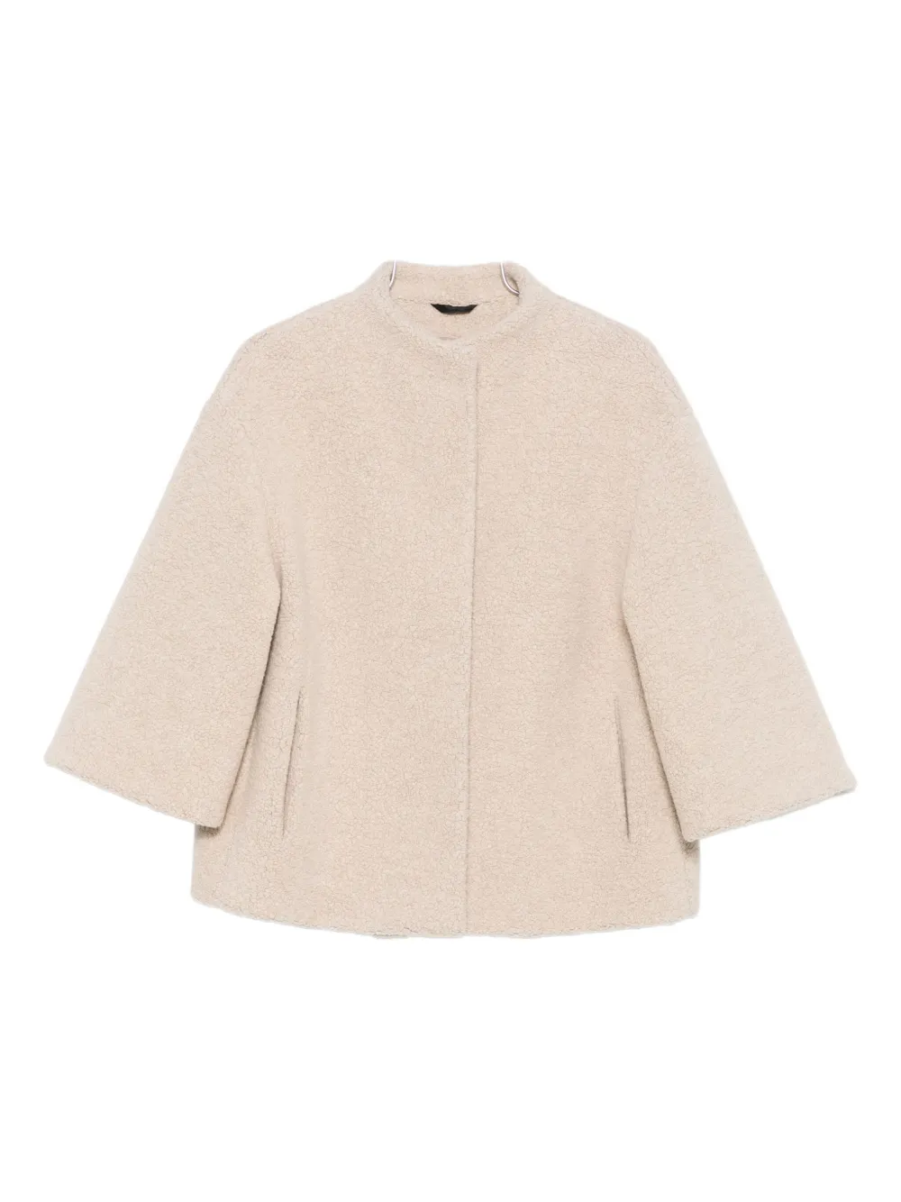Cinzia Rocca Short Boucle Jacket In Neutral