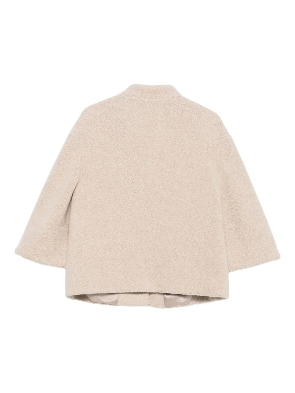Cinzia Rocca Bouclé jack met klokmouwen 07 BEIGE
