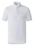 Shanghai Tang horse-embroidered mandarin-collar polo shirt - White