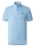 Shanghai Tang horse-star-embroidered polo shirt - Blue