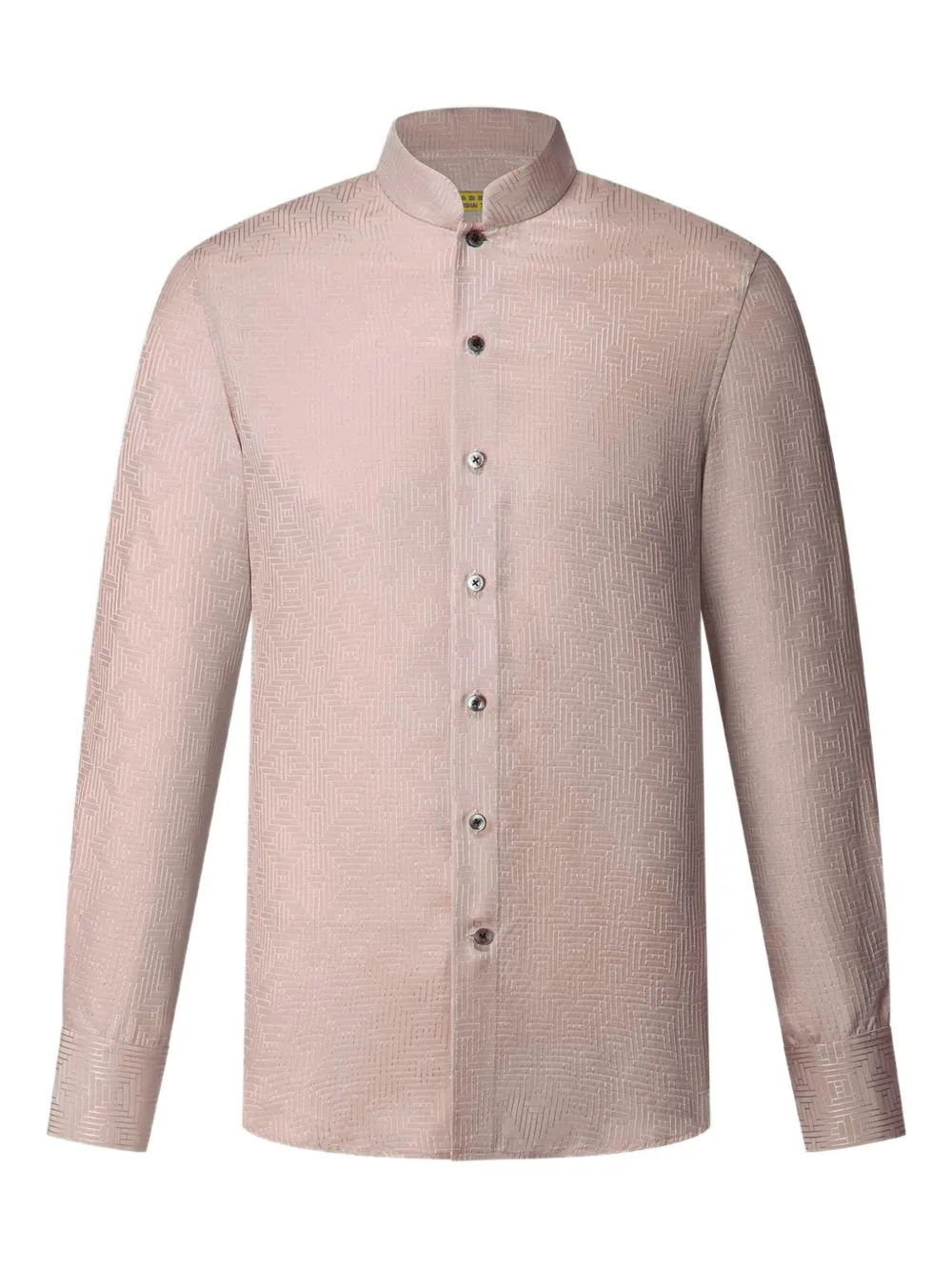 geometric-jacquard shirt