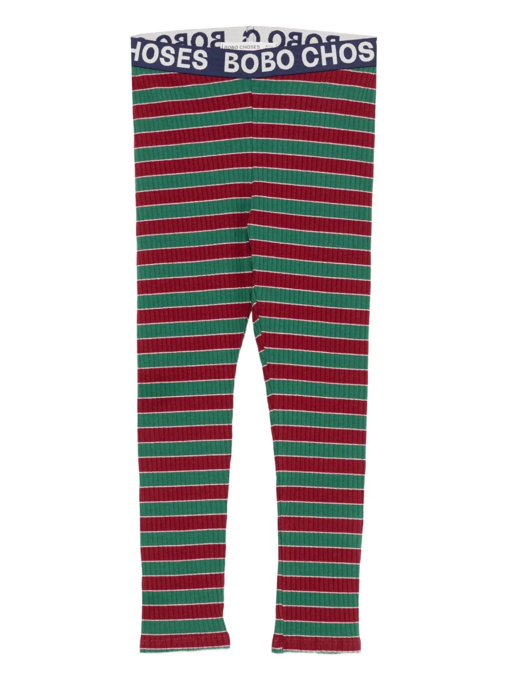 Bobo Choses Gestreepte geribbelde legging Rood