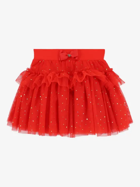 ANGEL'S FACE KIDS Saia de tule com babados e aplicações