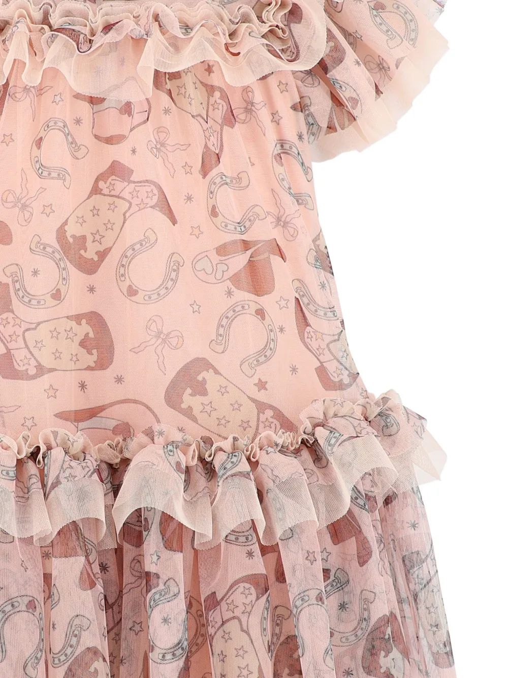 ANGEL'S FACE KIDS Jurk met ruches en rodeoprint Roze