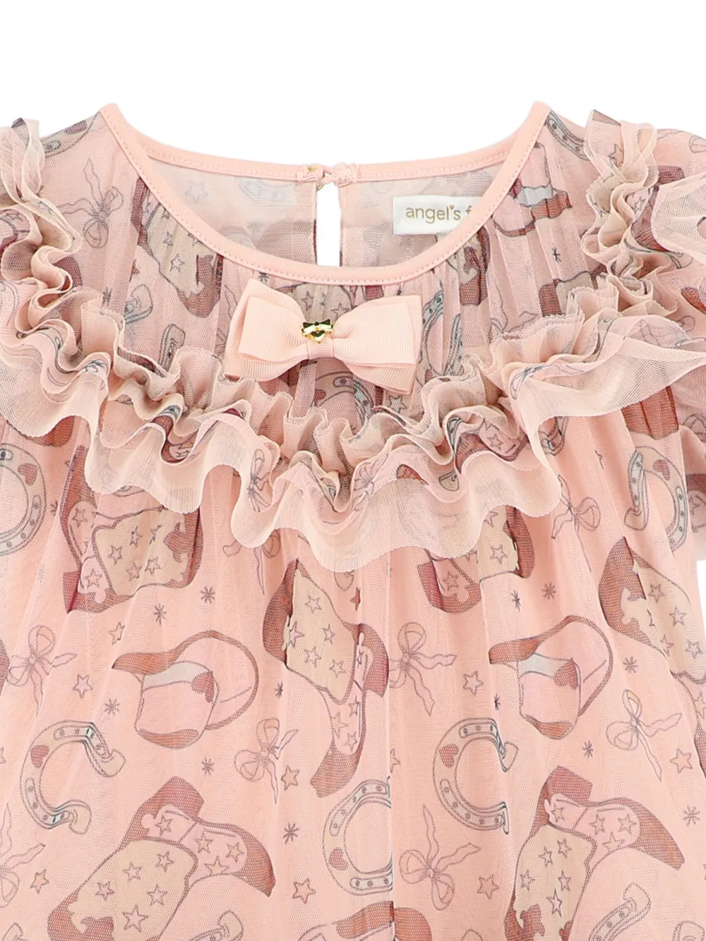 ANGEL'S FACE KIDS Jurk met ruches en rodeoprint Roze
