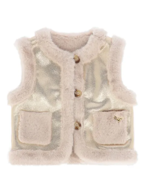 ANGEL'S FACE KIDS faux-fur metallic vest
