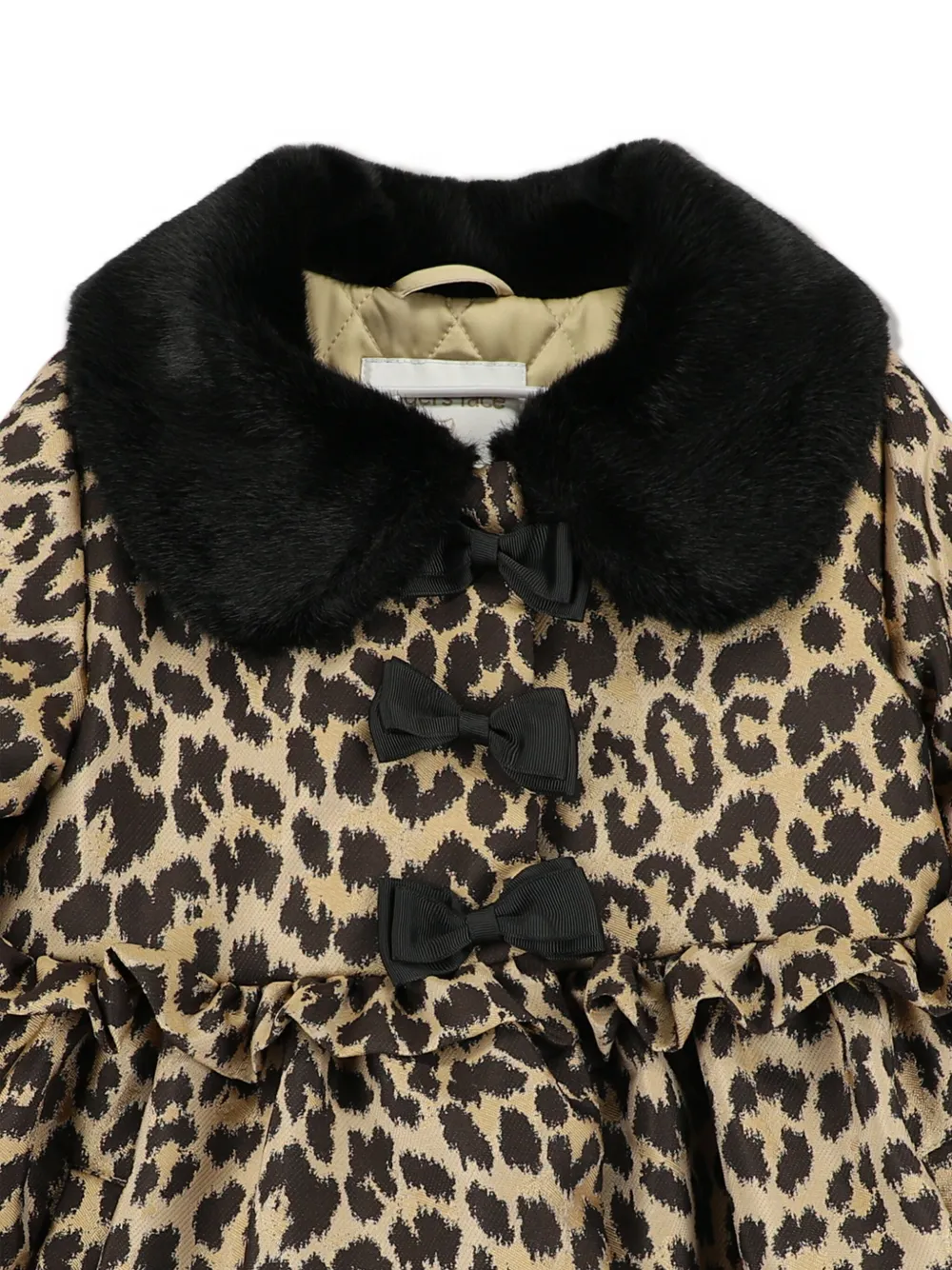 Angel's Face Angels Face Girls Harmony Leopard Coat In Neutral