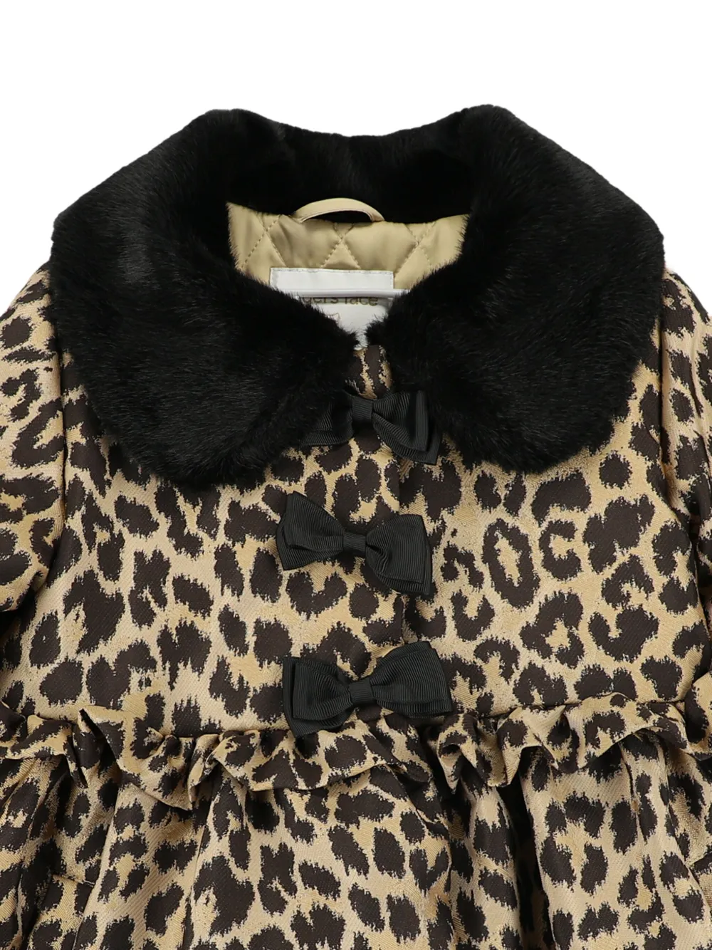 Leopard-Print Ruffled Coat