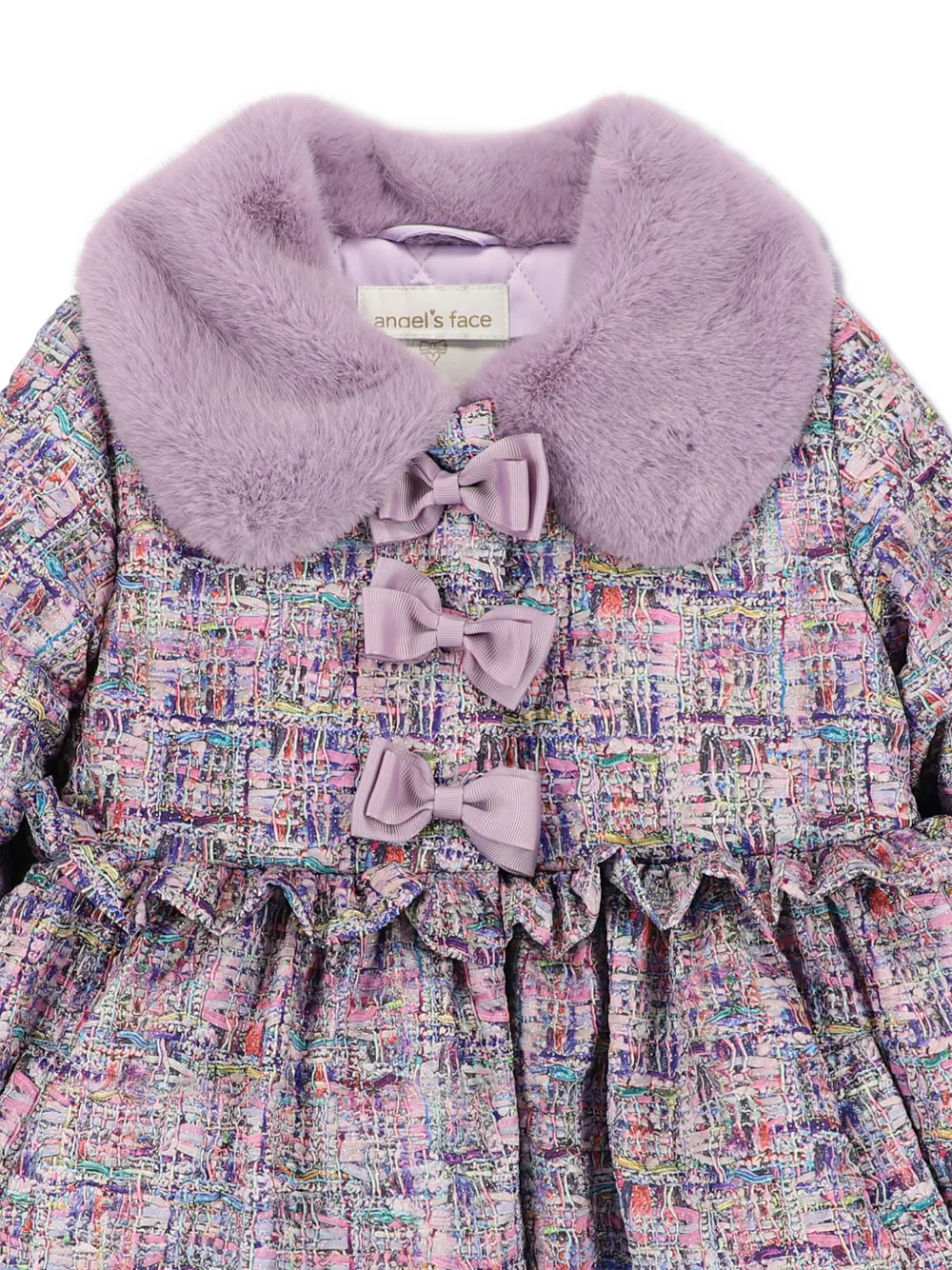 ANGEL'S FACE KIDS Jas van imitatiebont met strik Paars