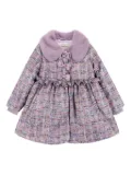 ANGEL'S FACE KIDS faux-fur bow coat - Purple