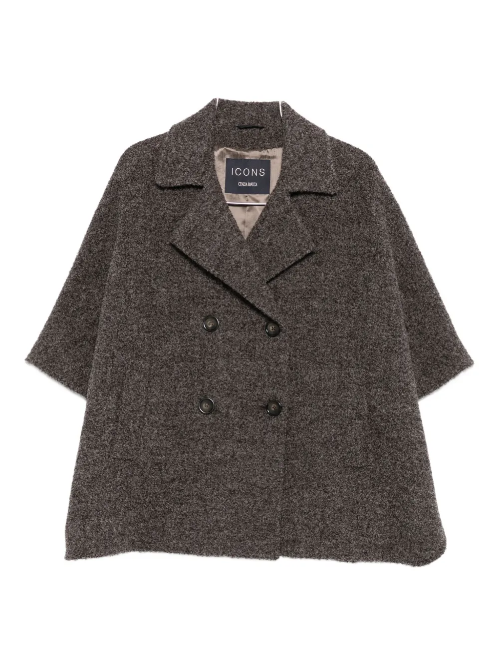 Cinzia Rocca short-sleeve double-breasted jacket - Grigio