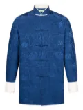 Shanghai Tang jacquard mandarin-collar shirt - Blue