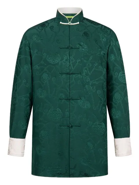 Shanghai Tang jacquard silk shirt