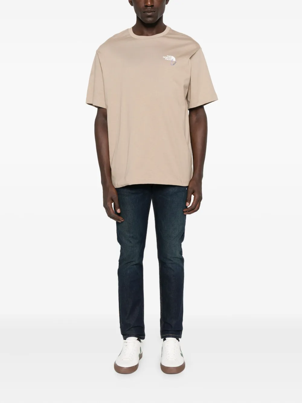 The North Face Logo-embellished Cotton T-shirt In Brown