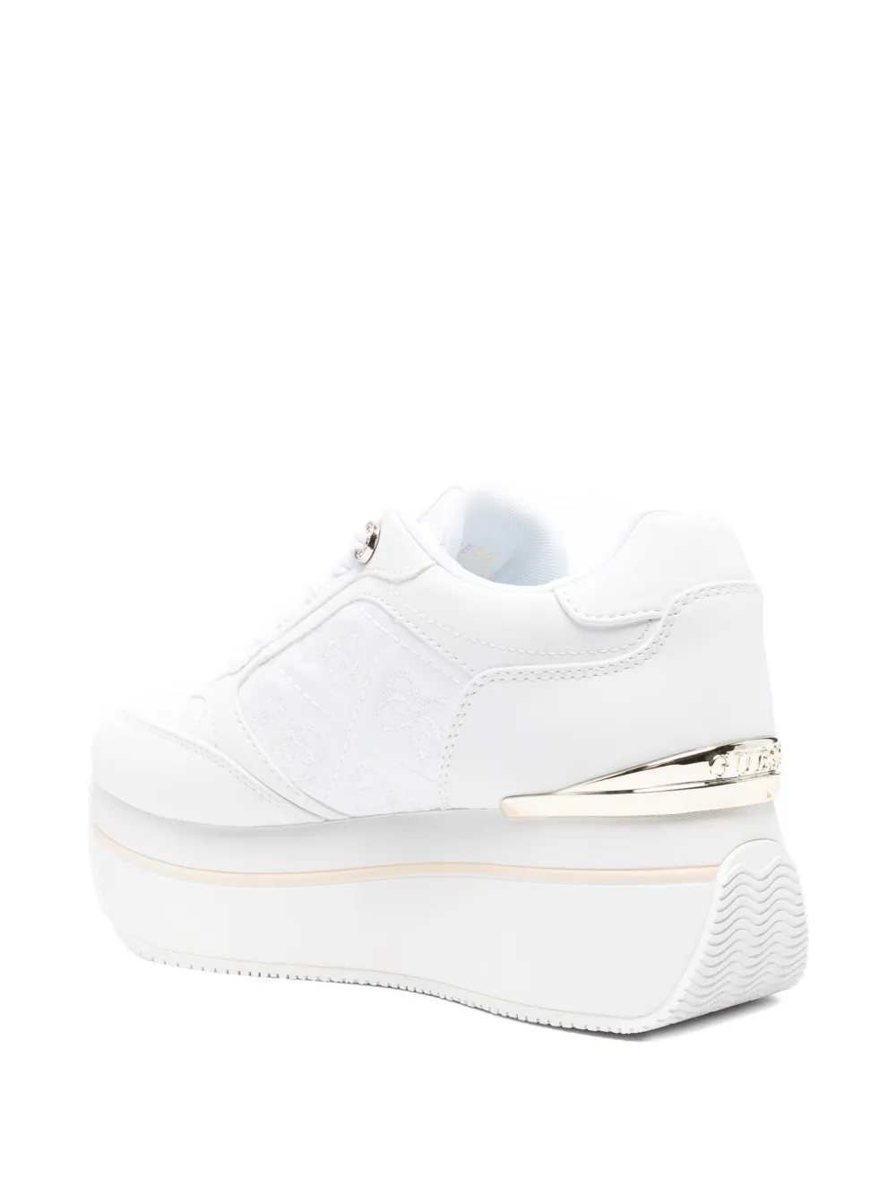 GUESS USA platform logo sneakers White