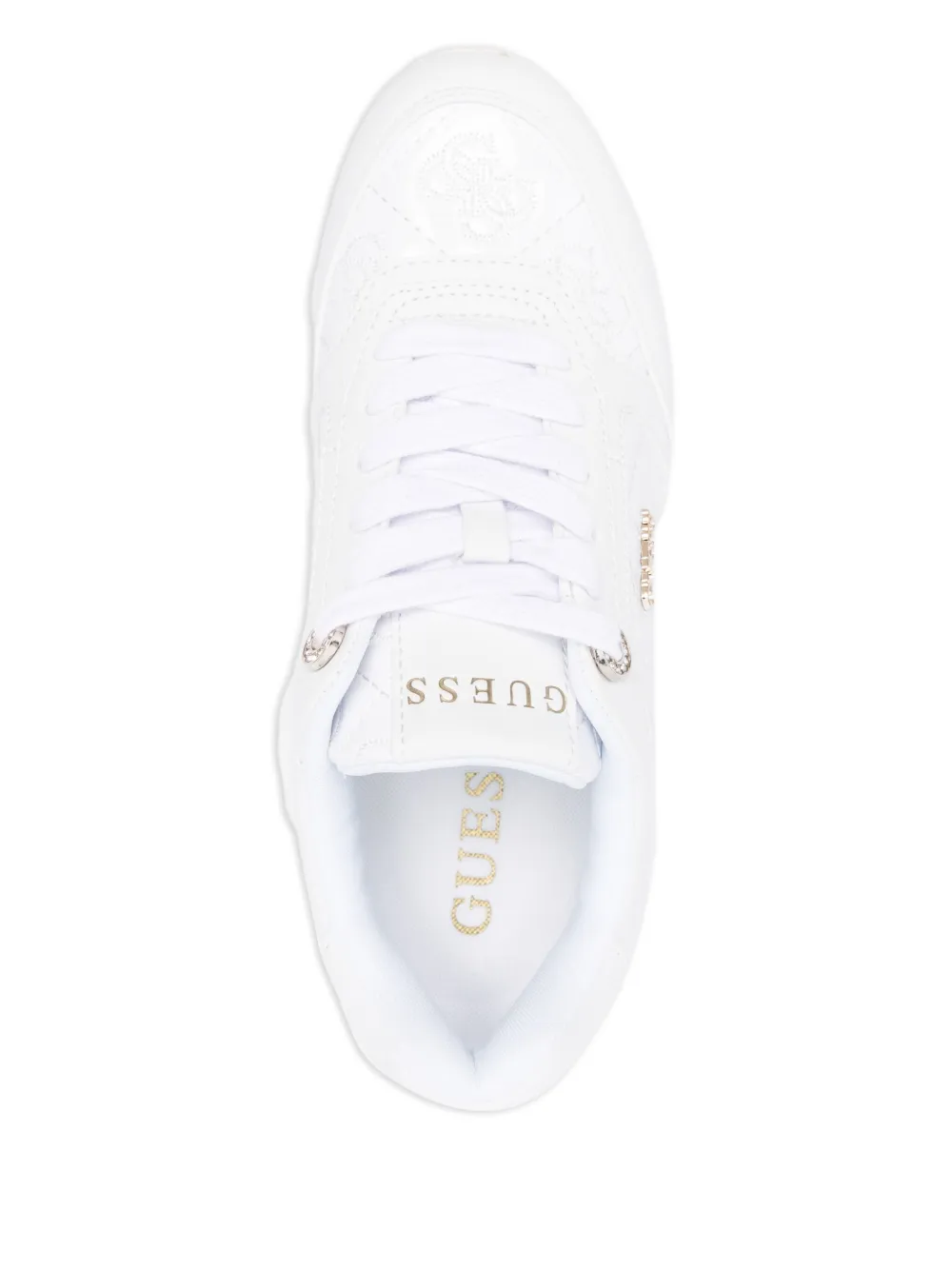 GUESS USA platform logo sneakers White