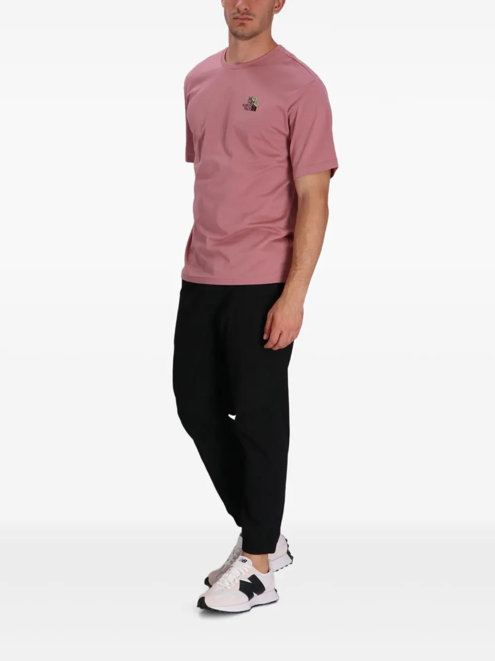 The North Face T-shirt met borduurwerk Roze