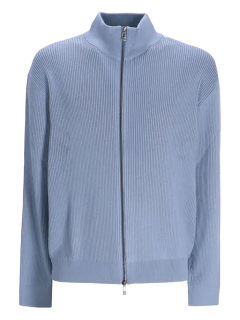 Armani Exchange ribbed-knit zip-fastening cardigan