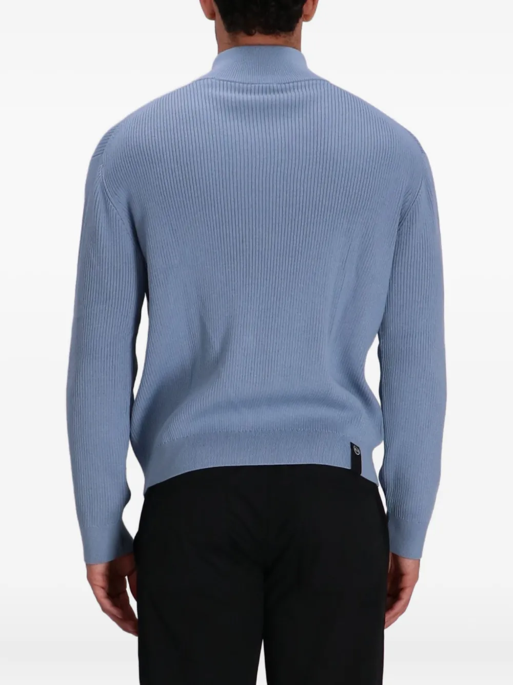 Armani Exchange Ribgebreid vest Blauw