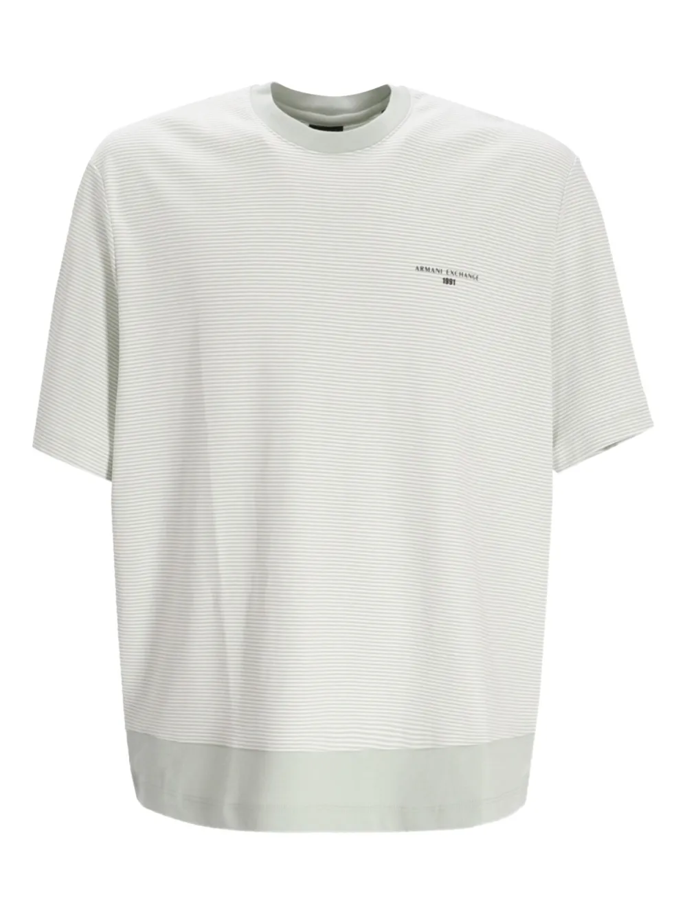 Armani Exchange ストライプ Tシャツ - グレー Armani Exchange ストライプ Tシャツ - グレー