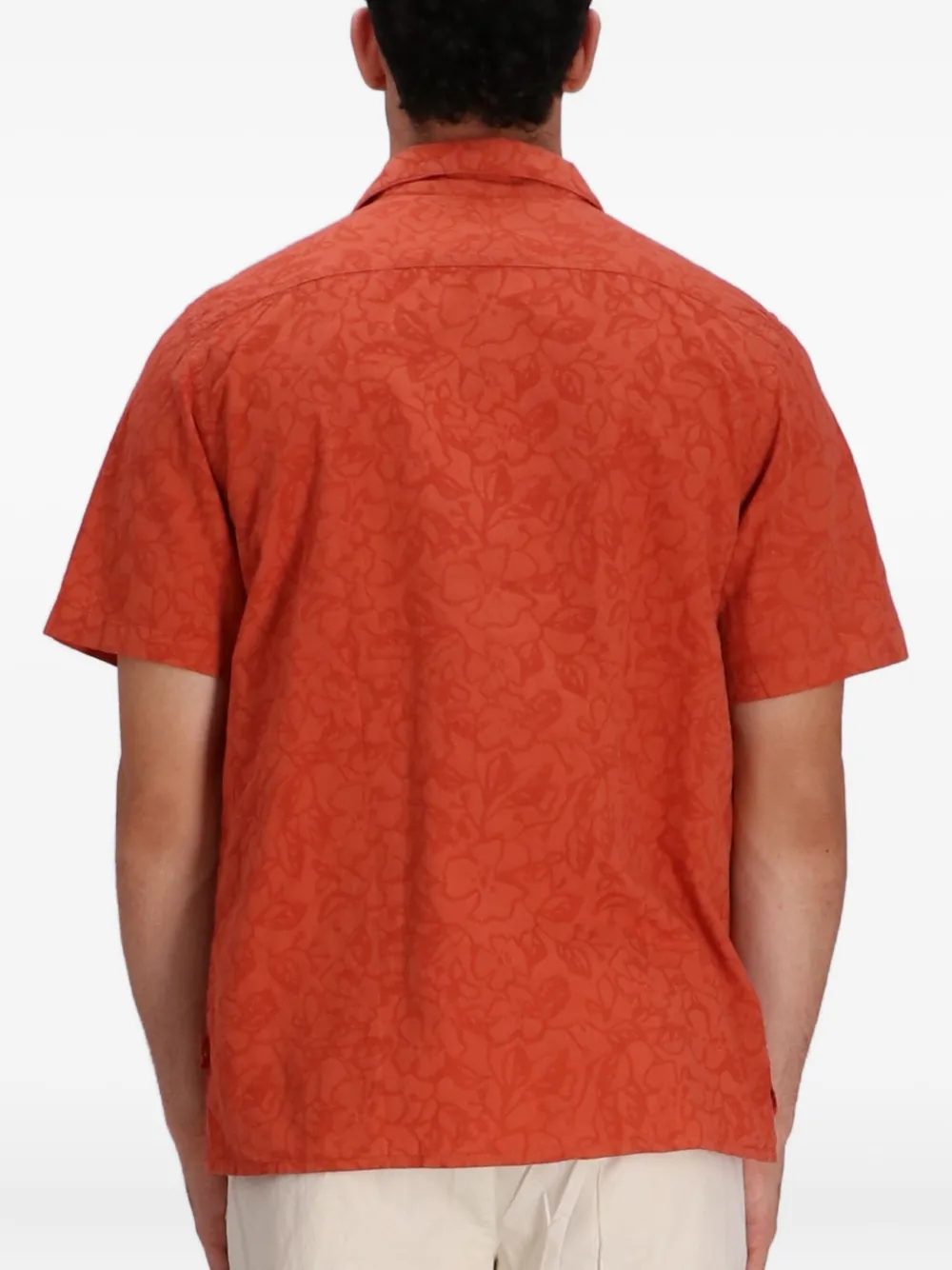 Paul Smith Floral-print Cotton Shirt In Orange
