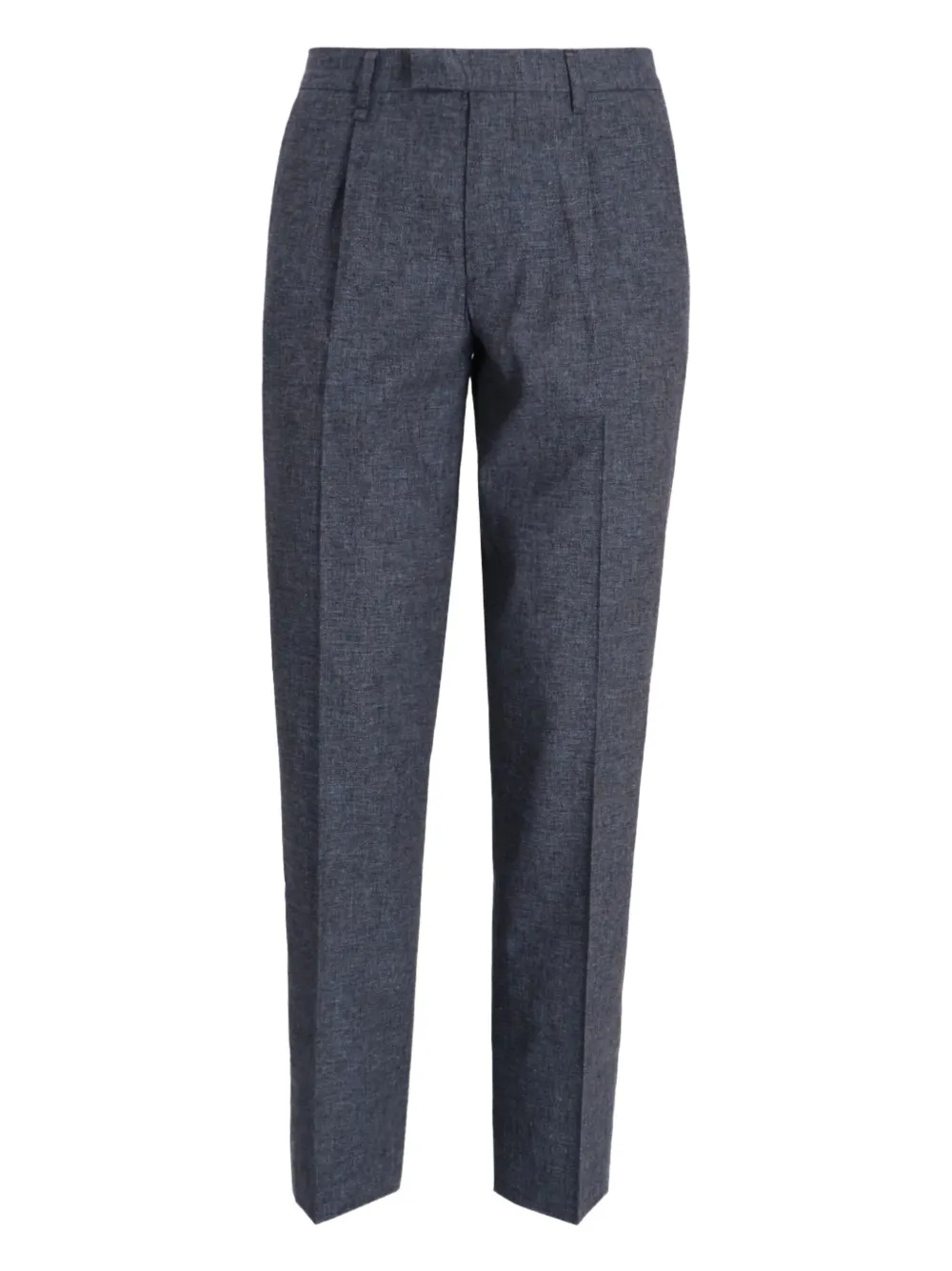 Paul Smith pleated cotton straight-leg trousers | Blue | Image 1