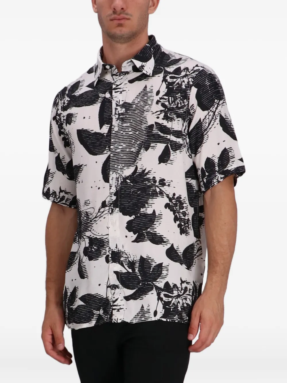 Armani Exchange Overhemd met bloemenprint - Wit