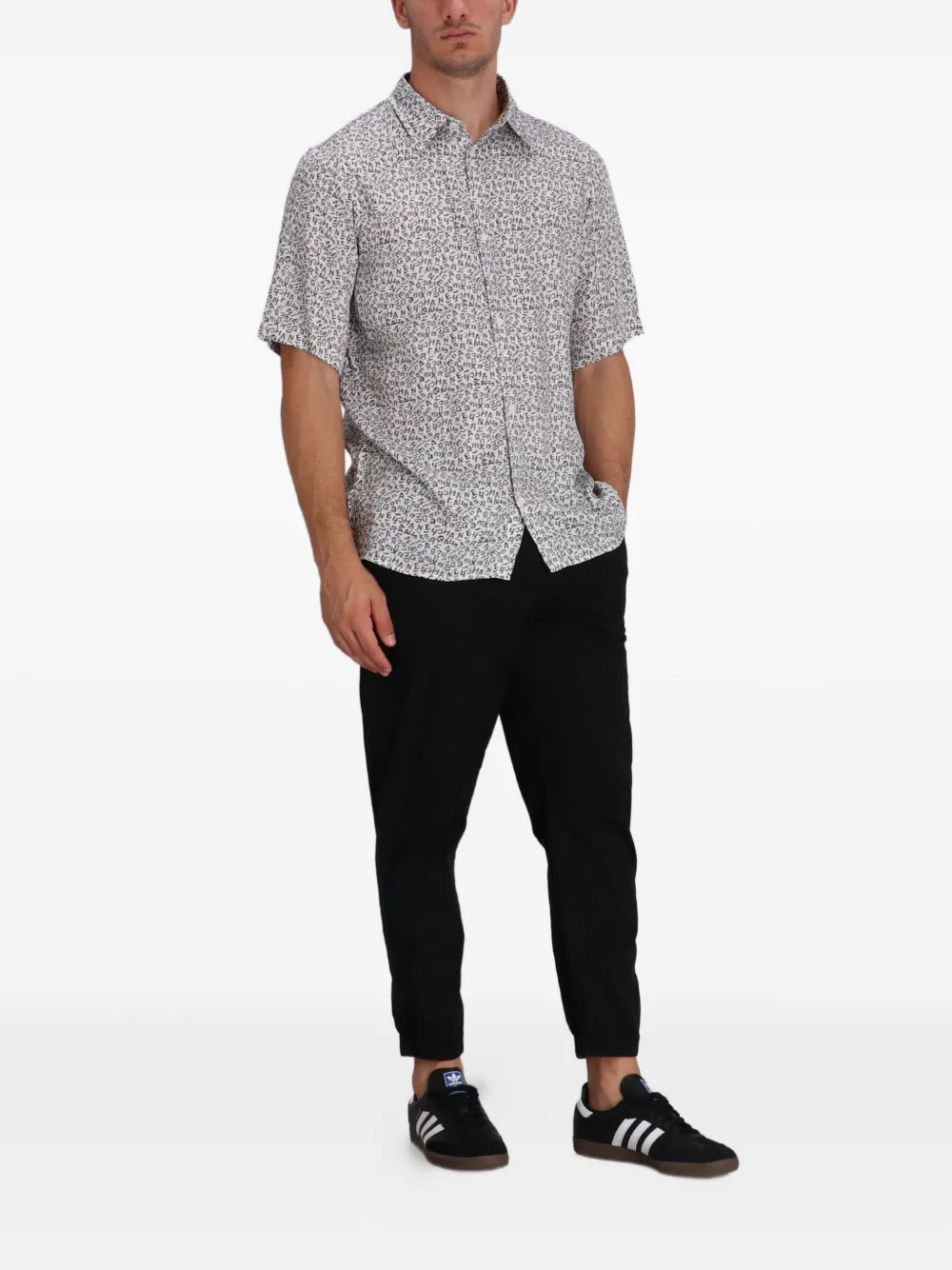 Armani Exchange Overhemd met print - Wit
