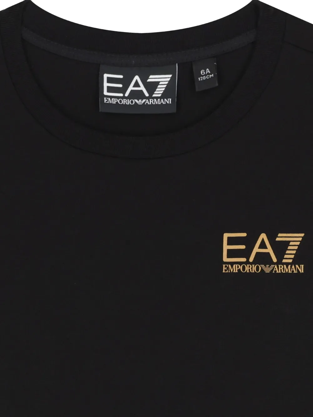 Emporio Armani Kids logo t-shirt Zwart