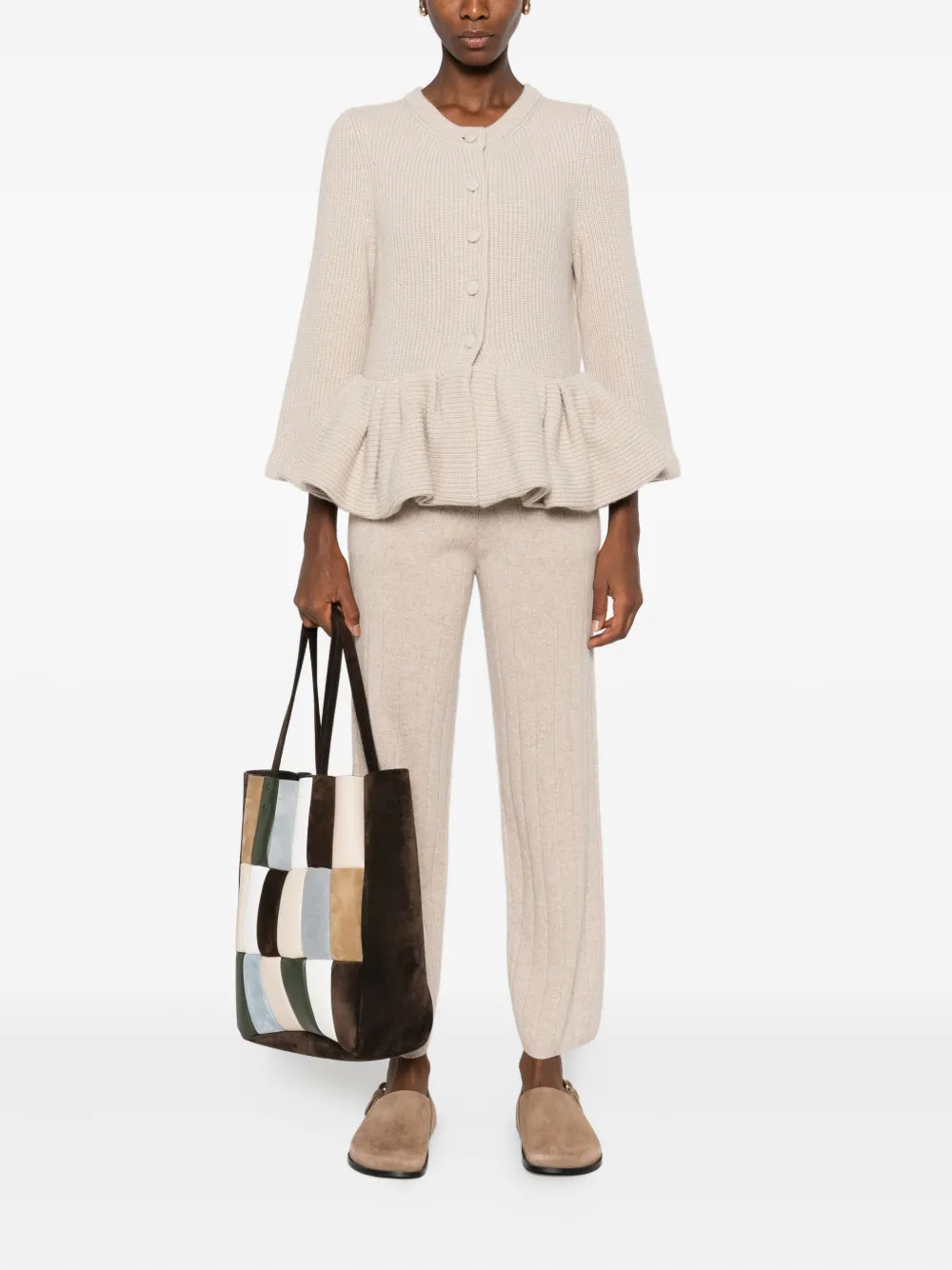 Max Mara ribbed cashmere trousers - Beige