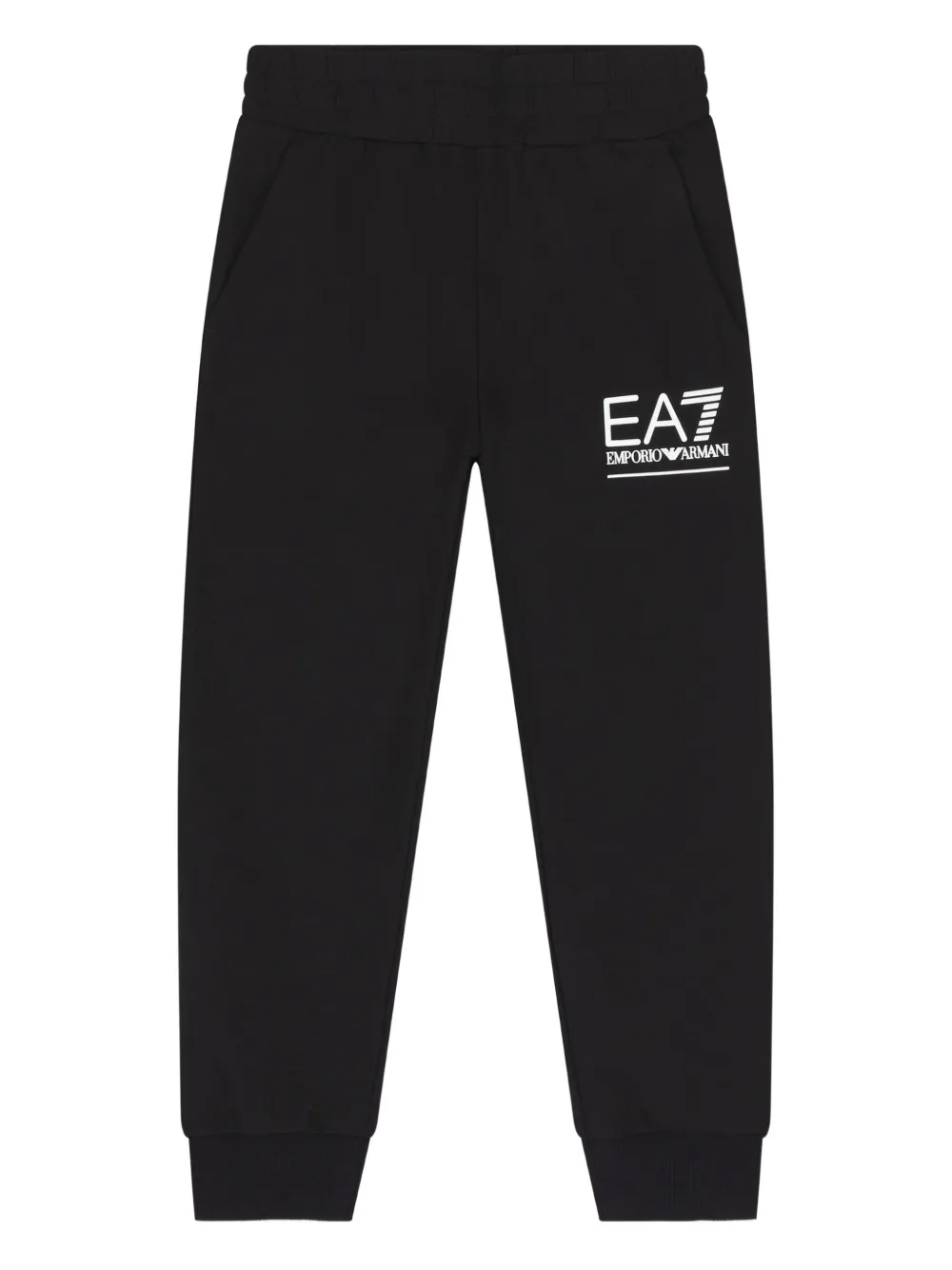 Emporio Ar i Kids logo-print track pants Zwart