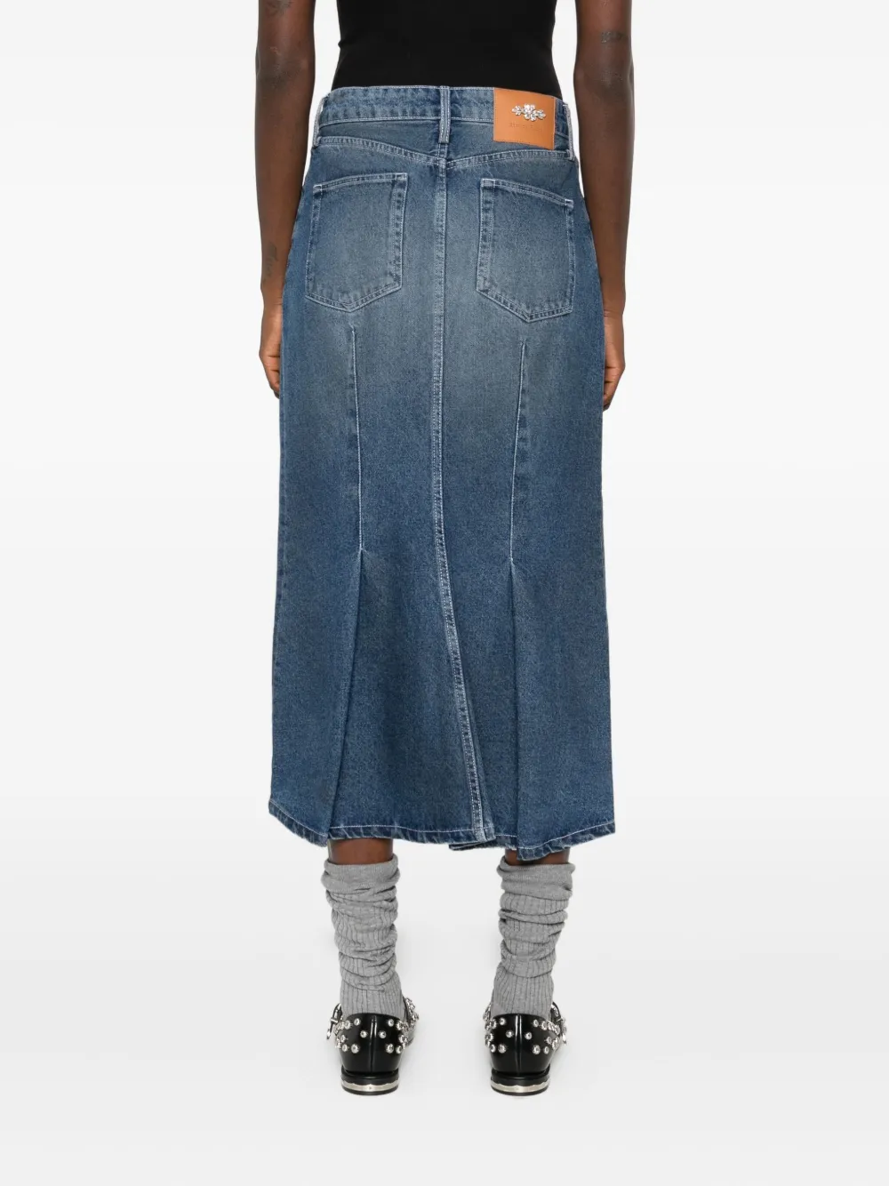 Simone Rocha Gerafelde rok Blauw