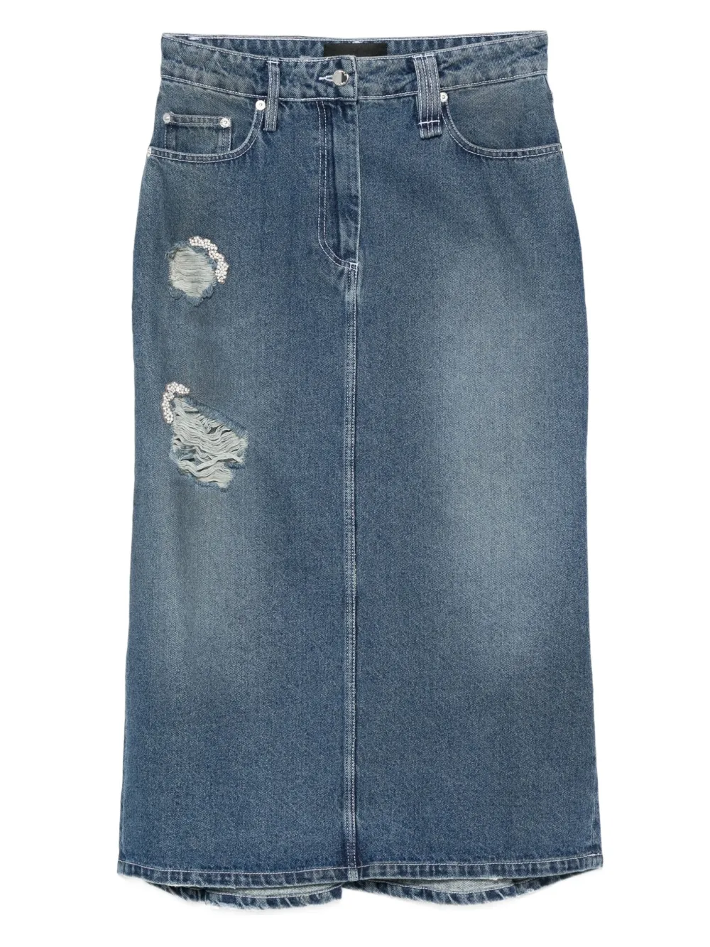 Simone Rocha Gerafelde rok Blauw