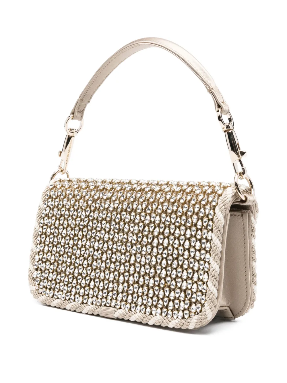 Valentino Garavani Locò crystal-embellished top-handle bag - Groen